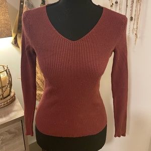 Burgundy Stretch Quarter Sleeve Top